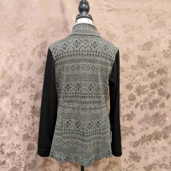 Maurices Geometric Patterned Full Zip Drawstring Jacket, Size M, Used - Picture 2 of 9